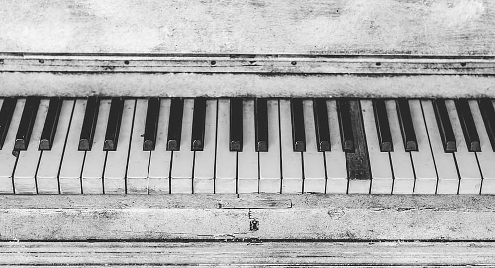 Close-up of piano keys